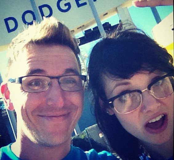 Dodgers game mike and me